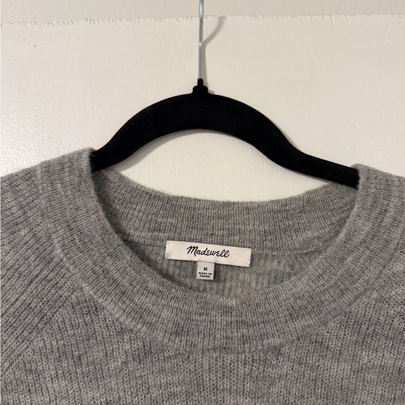 NWOT Madewell Gray Women's Crew Neck Sweater, Alpaca Blend, Size M - Picture 2 of 5